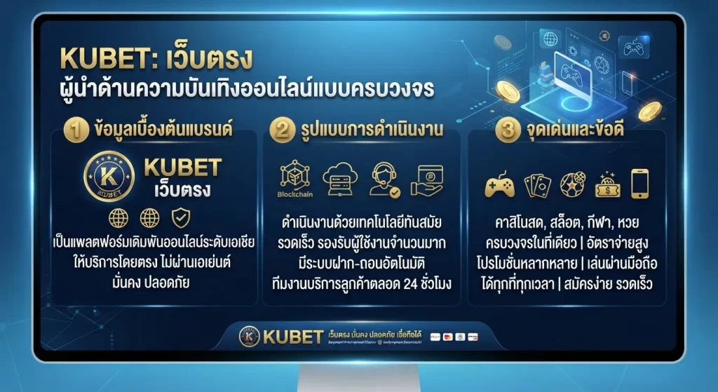 จุดเด่นและข้อดีของการใช้งานเว็บตรง KUBET
